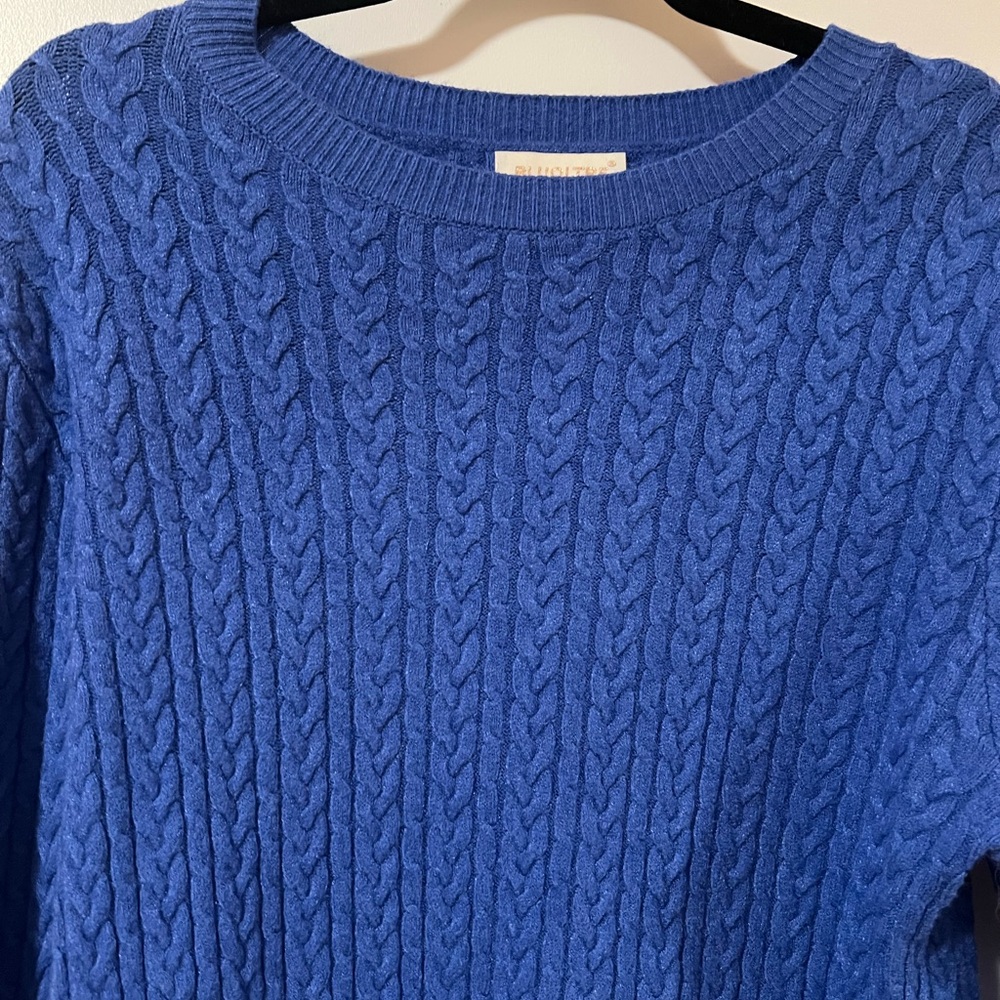 Royal Blue Cable Knit Sweater and Joggers Size S/M